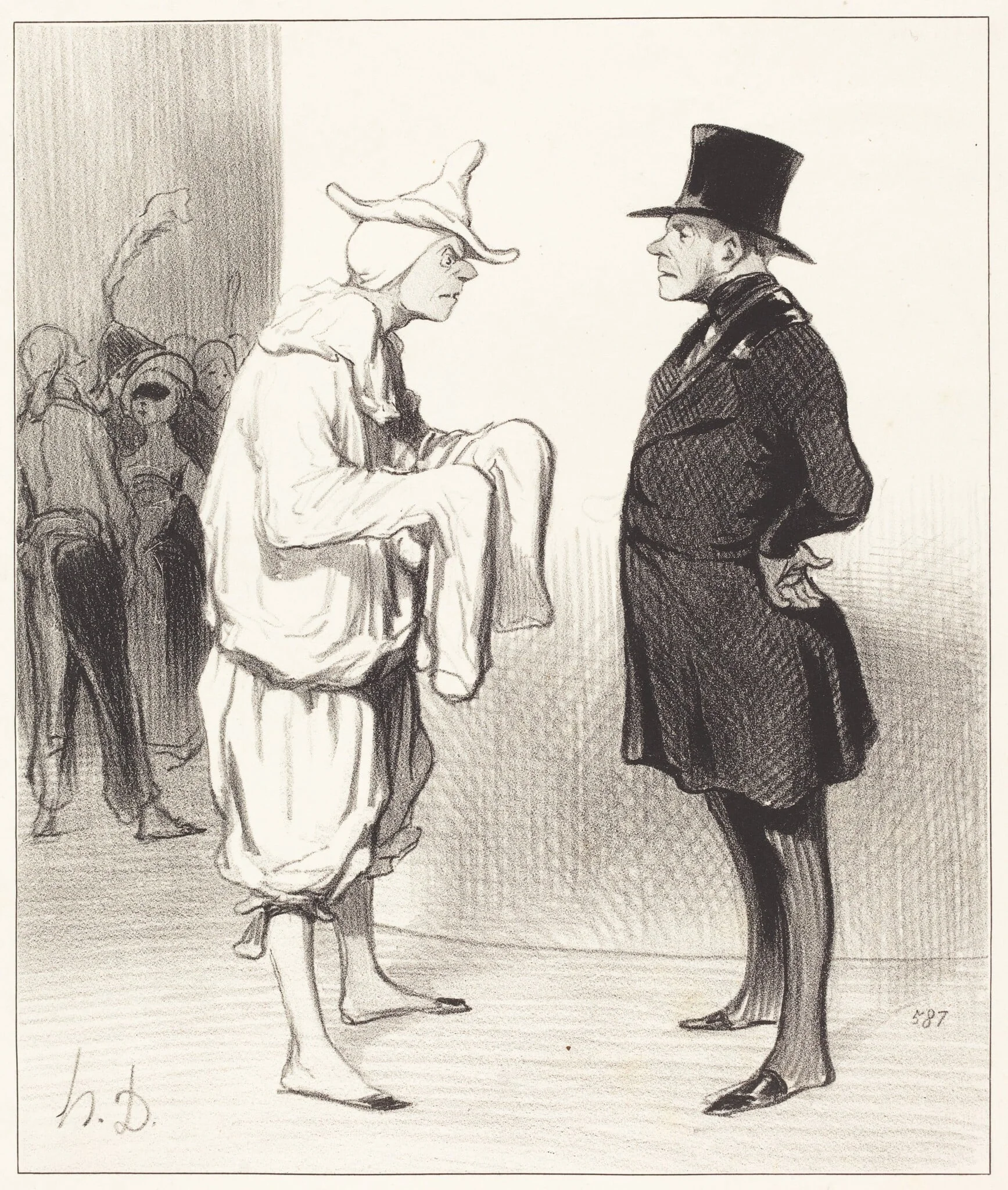 Carotte du voltigeur, by Honoré Daumier, ink, 1844