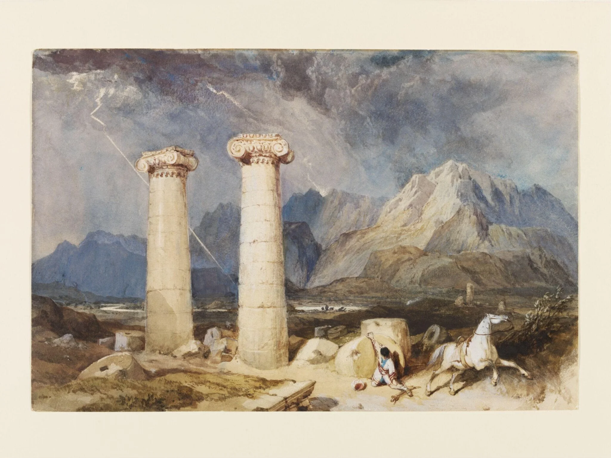 Sardis, One of the Seven Churches, by Clarkson RA Stanfield, watercolor, 1834