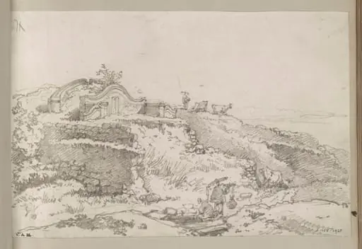 A Chinese tomb on a hillside, Macau