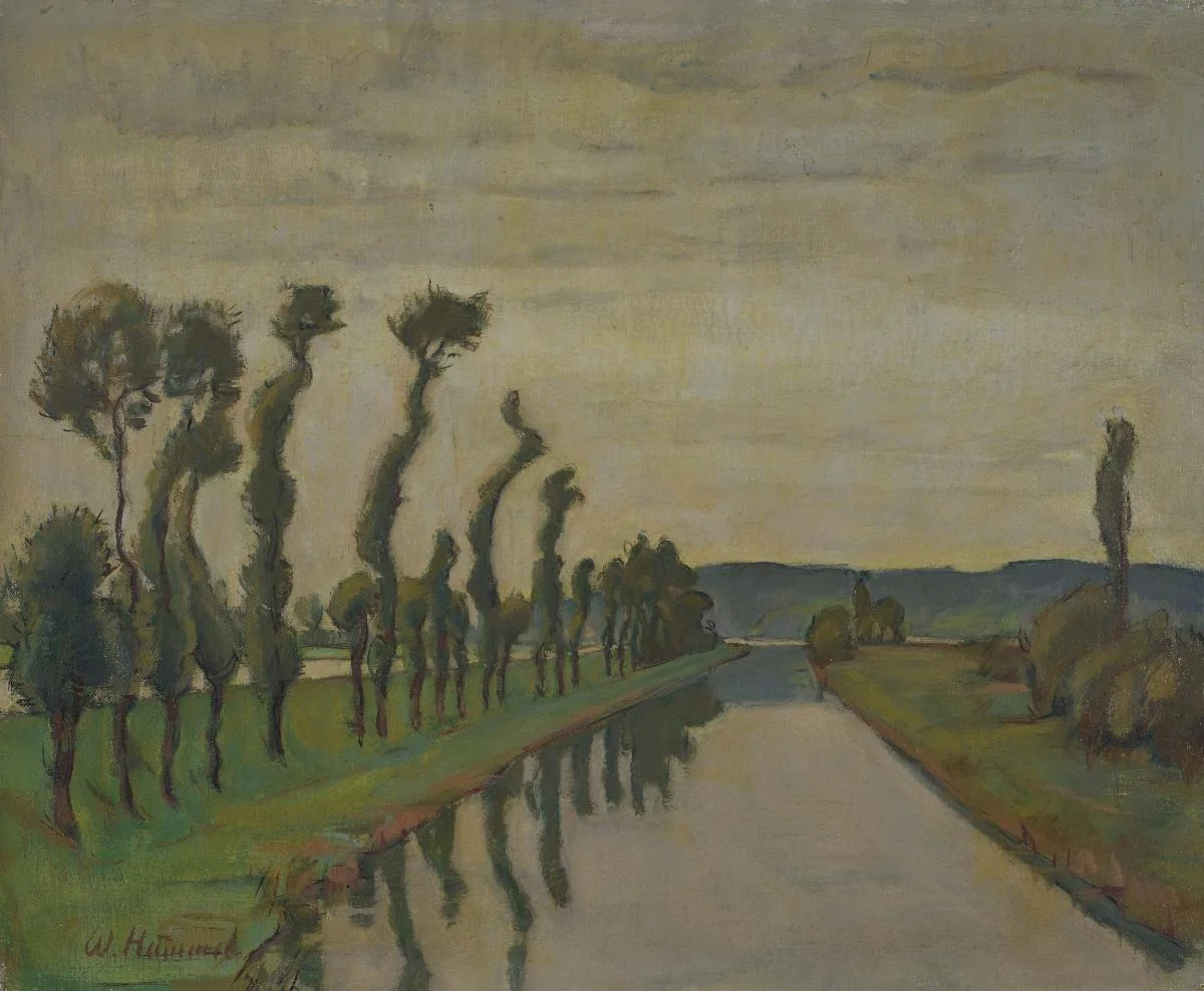 Am Linthkanal, by Wilhelm Hummel, oil, 1917