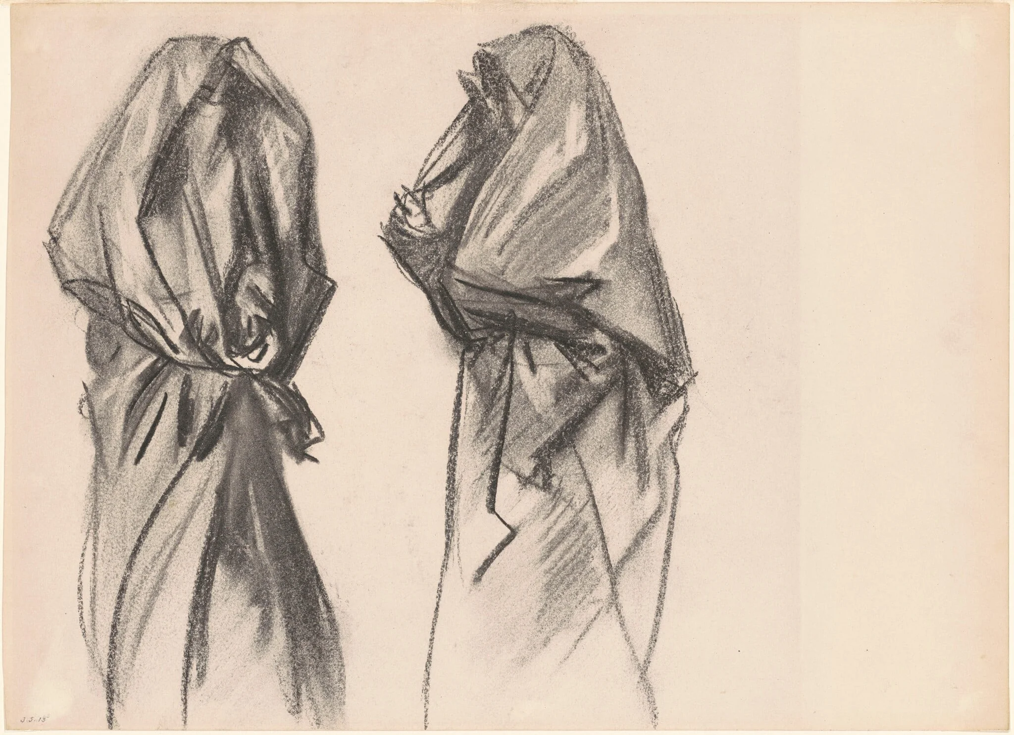 Bedouin Women, by John Singer Sargent, charcoal, 1890