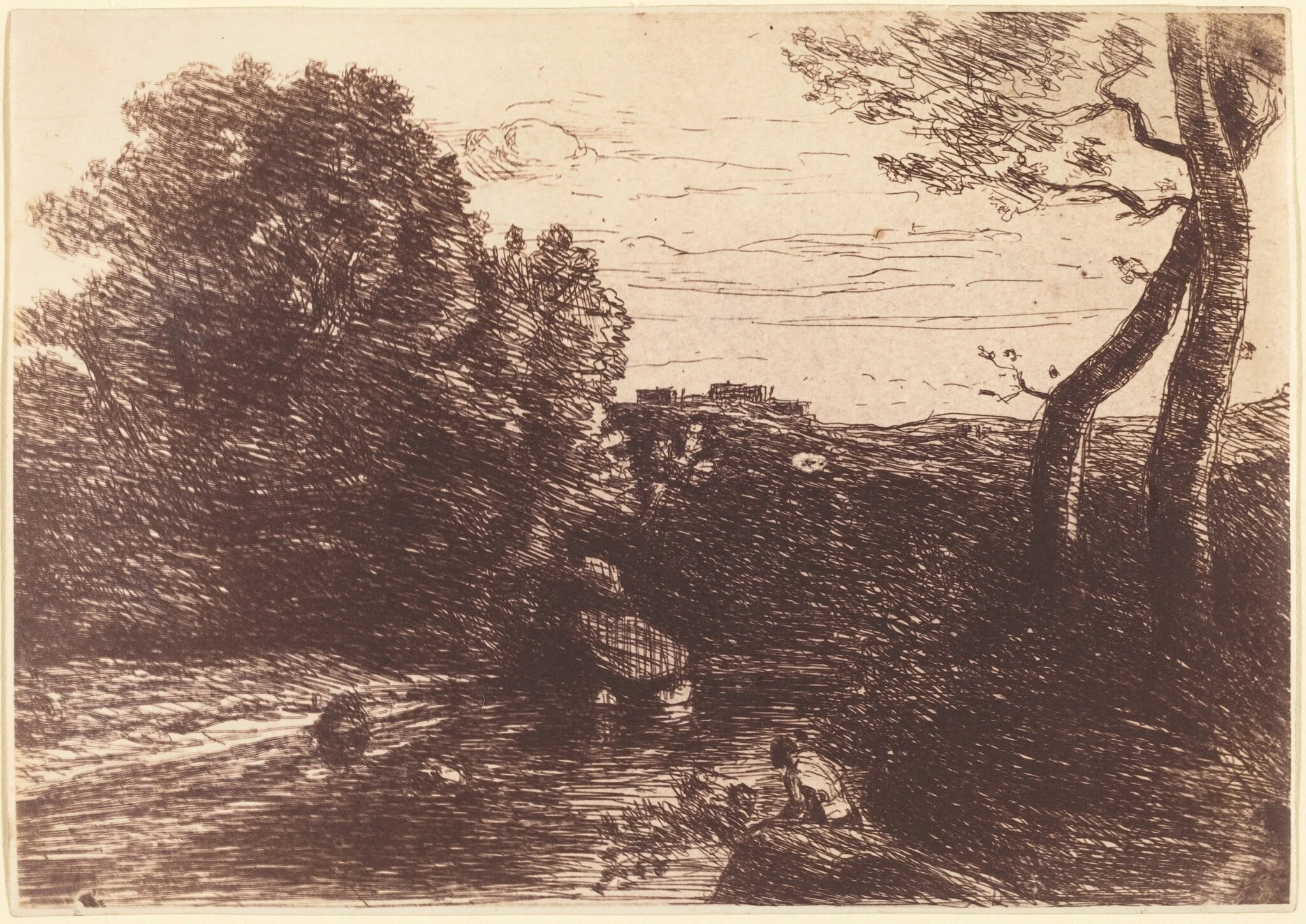 Shepherd's Bath (Le Bain du berger), by Jean Baptiste Camille Corot, 1853