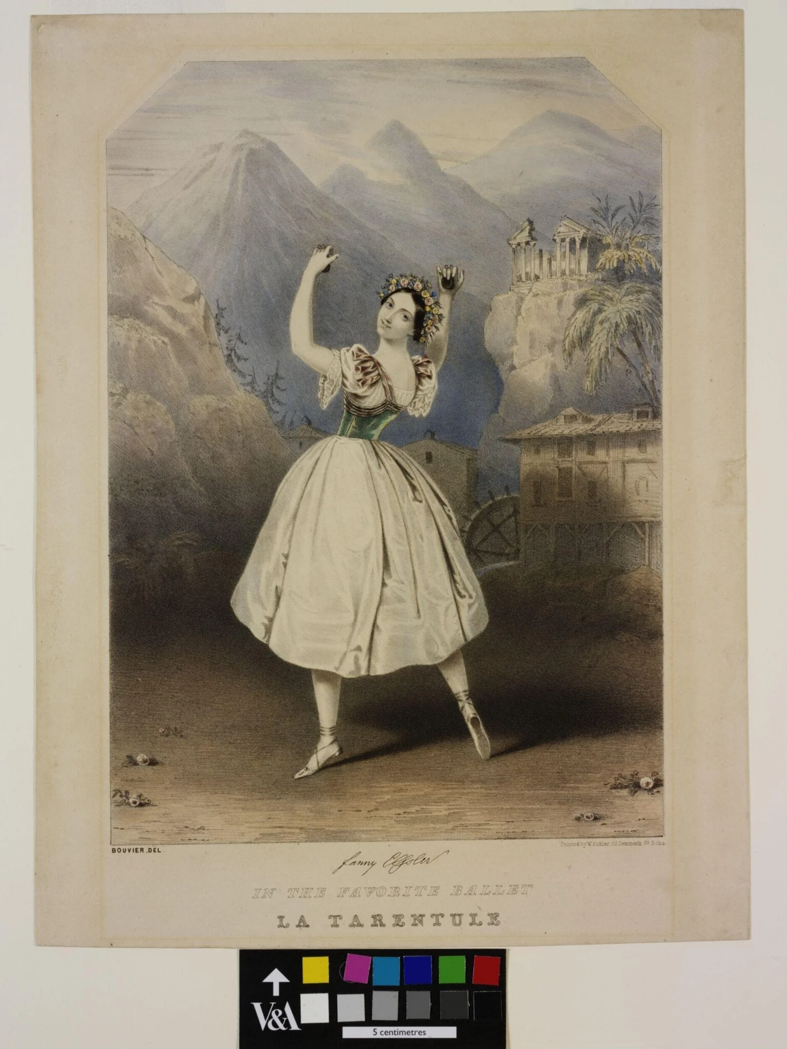 Fanny Elssler in La Tarentule, by Jules Bouvier, 1840