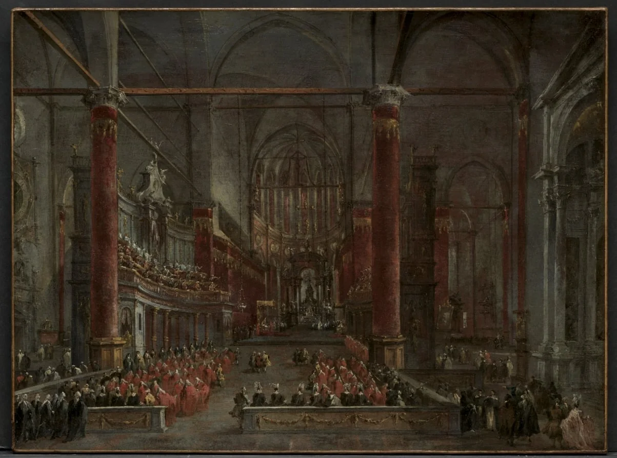 Pontifical Ceremony in SS. Giovanni e Paolo, Venice, 1782, by Francesco Guardi, unspecified, 1783