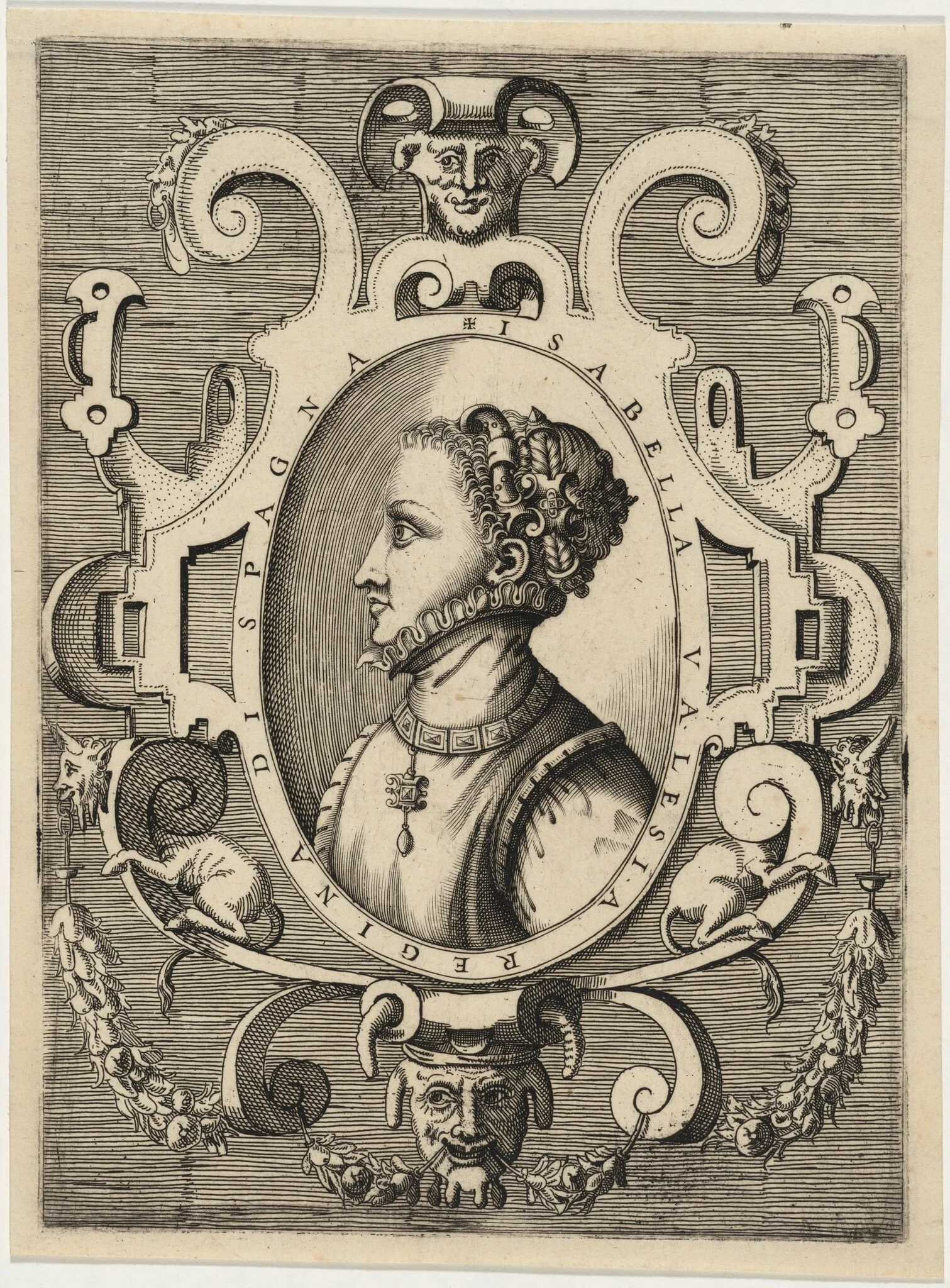 Isabella, Wife of Philip IV of Spain, by Unknown 19th Century, ink, 1850