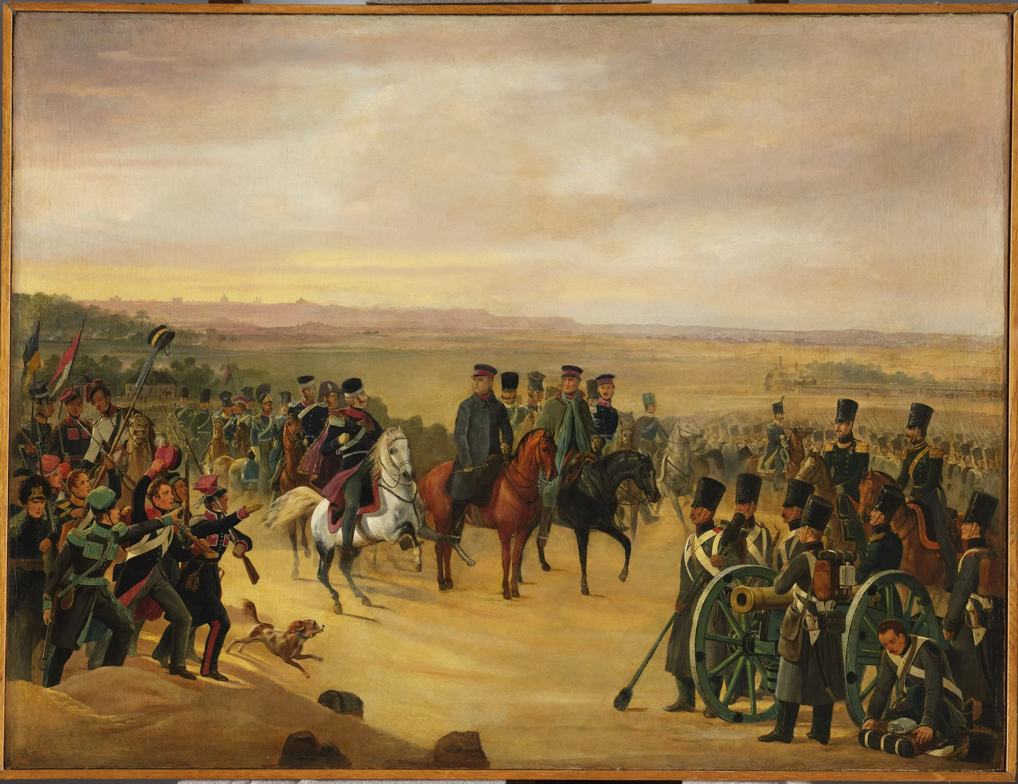 General Józef Chłopicki and Skrzynecki among soldiers, by January Suchodolski, oil, 1837