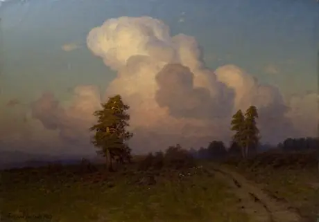 Landscape with pines