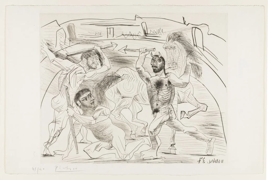 Untitled, by Pablo Picasso, ink, 1937