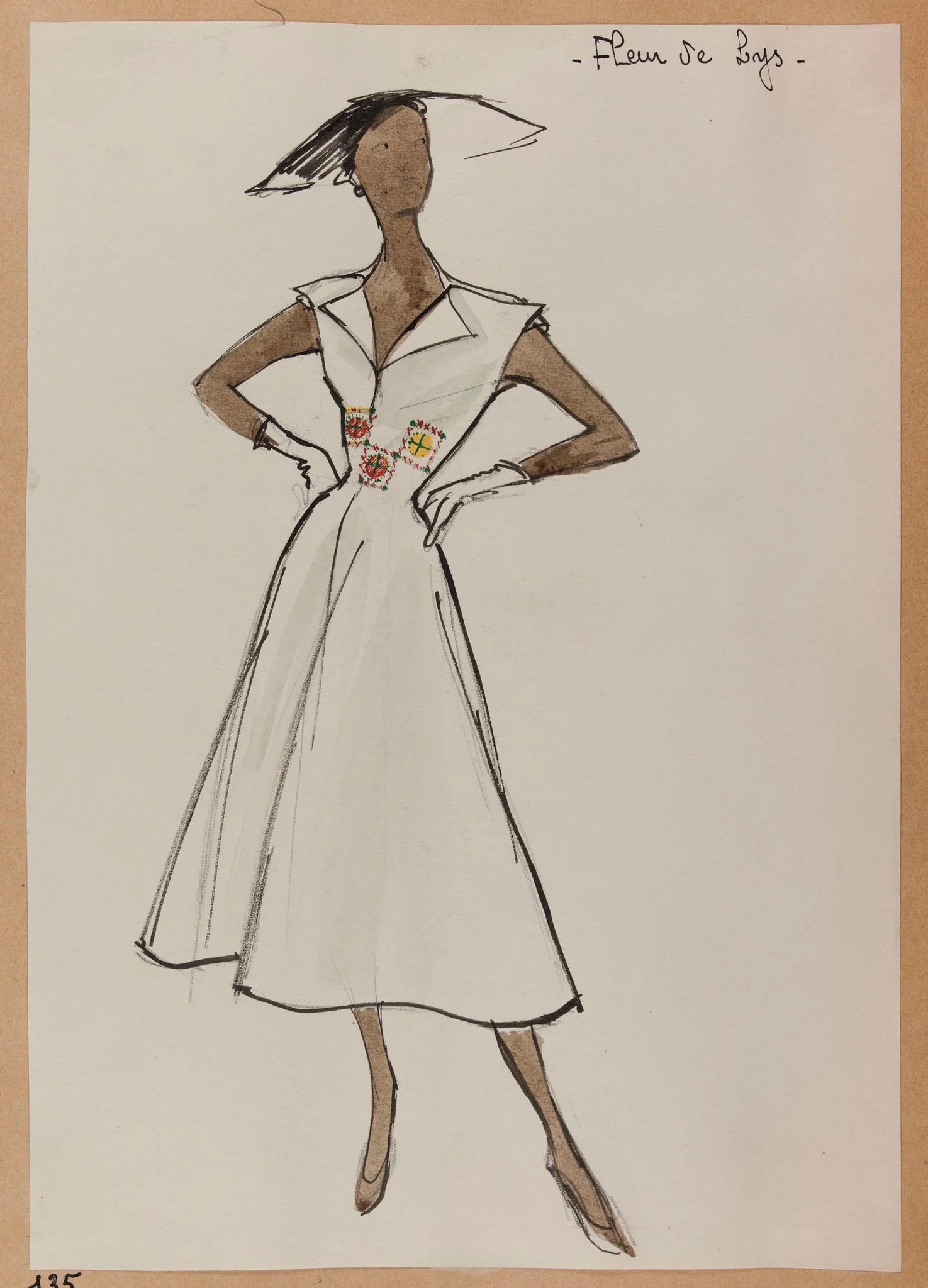 Fleur de lys, by Carven, 1951