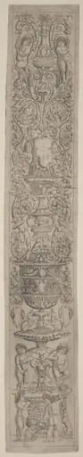 Ornament Panel: Four Children with a Cat and a Dog
