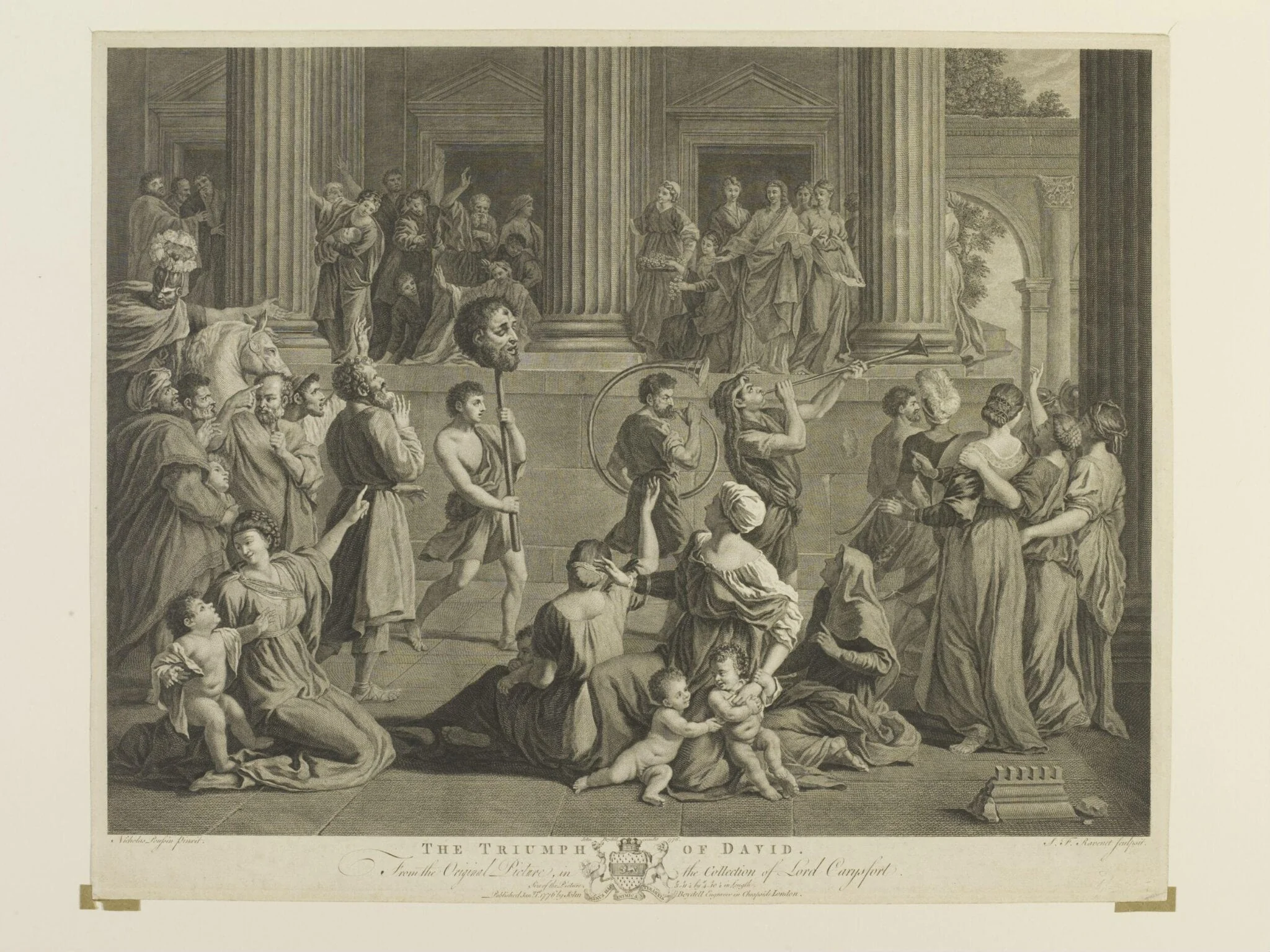 Triumph of David, by Simon Francis Ravenet, 1750