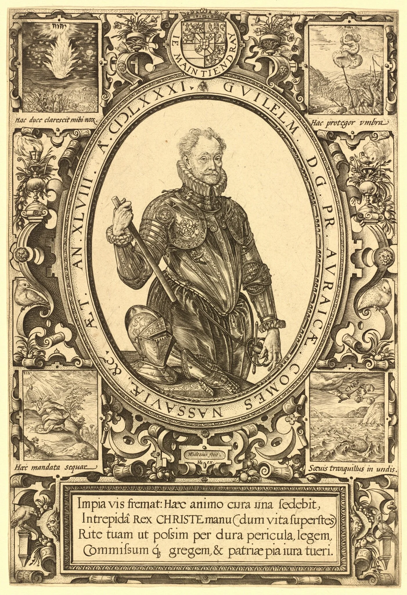 William, Count of Nassau, Prince of Orange, by Hendrik Goltzius, ink, 1581