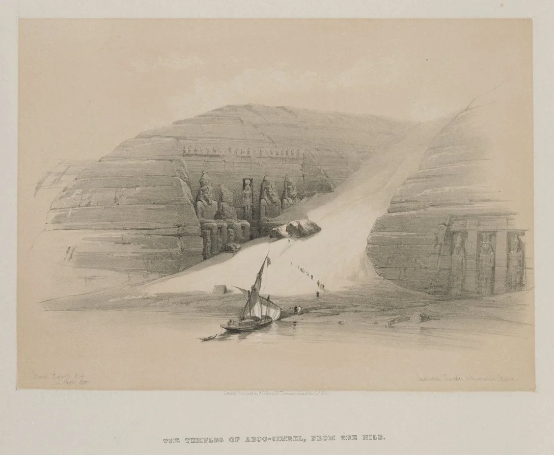 Egypt and Nubia, Volume II: Excavated Temples of Abo Simble, Nubia, by Louis Haghe, 1848