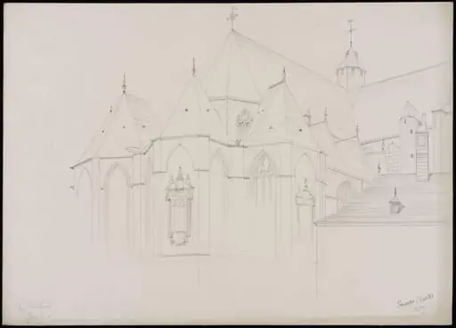 View of the Church of St. Michael, Ghent, from N.E.
