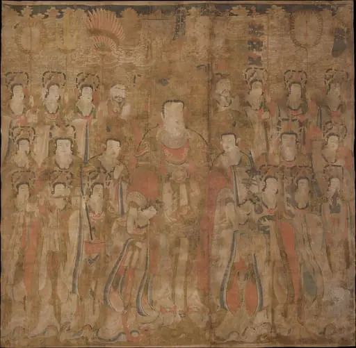 작자미상 범천왕을 중심으로 한 신중도   조선|作者未詳 神衆圖   朝鮮|Brahma with Attendants and Musicians