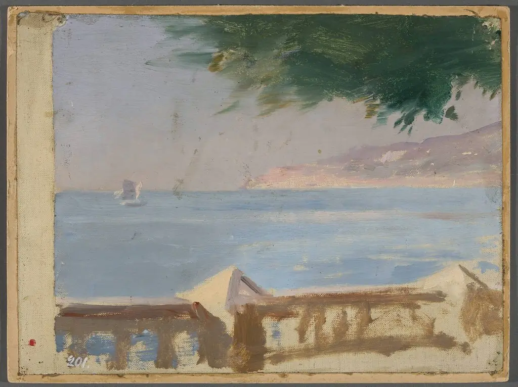 View of the sea from the Bakhchi-Dere villa in Yalta. From the journey to Crimea