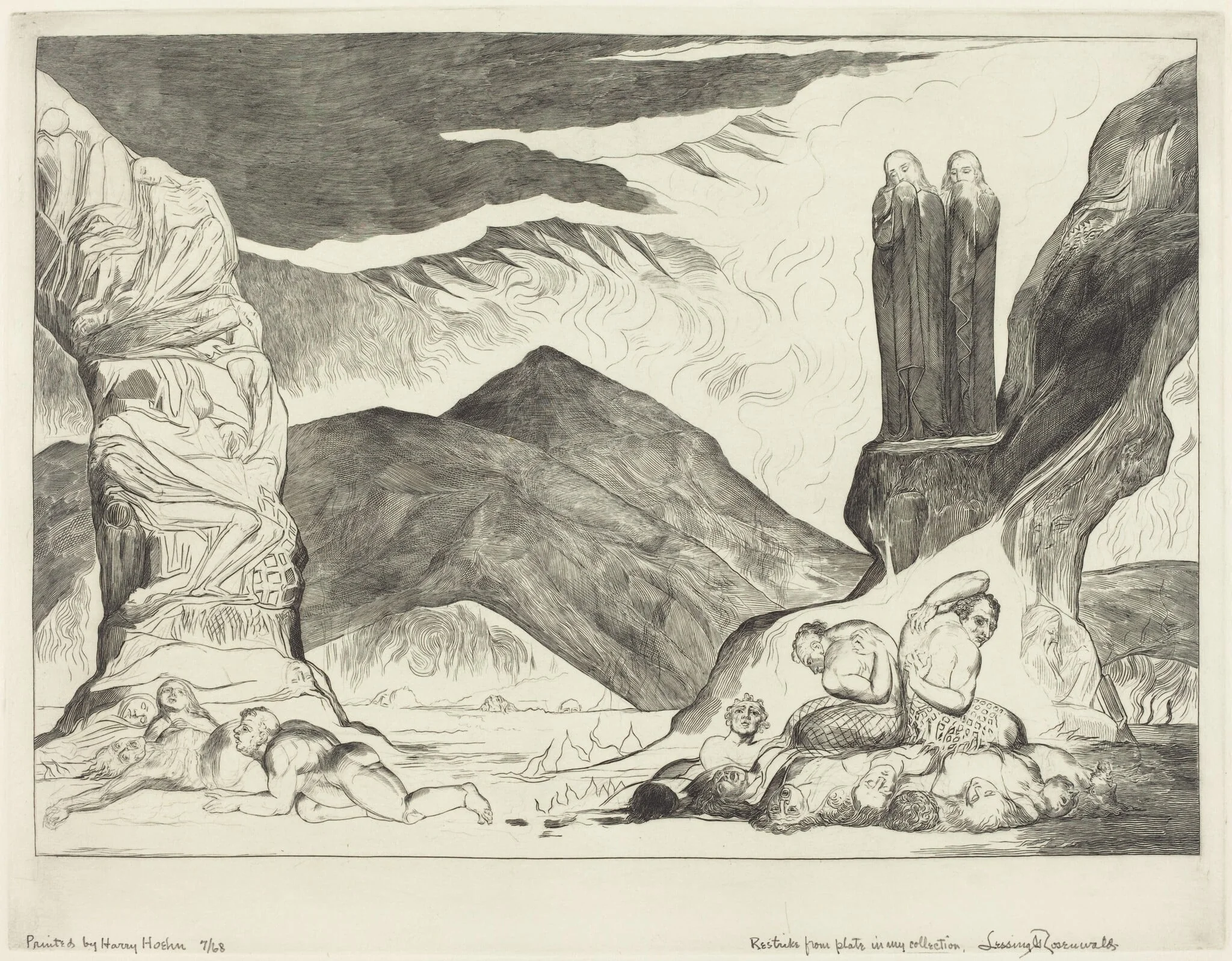 The Circle of the Falsifiers; Dante and Virgil Covering their Noses because of the stench