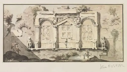 View of the Western facade of the Boukoleon Palace