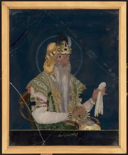 Portrait of Maharajra Ranjit Singh (1780-1839), nimbate