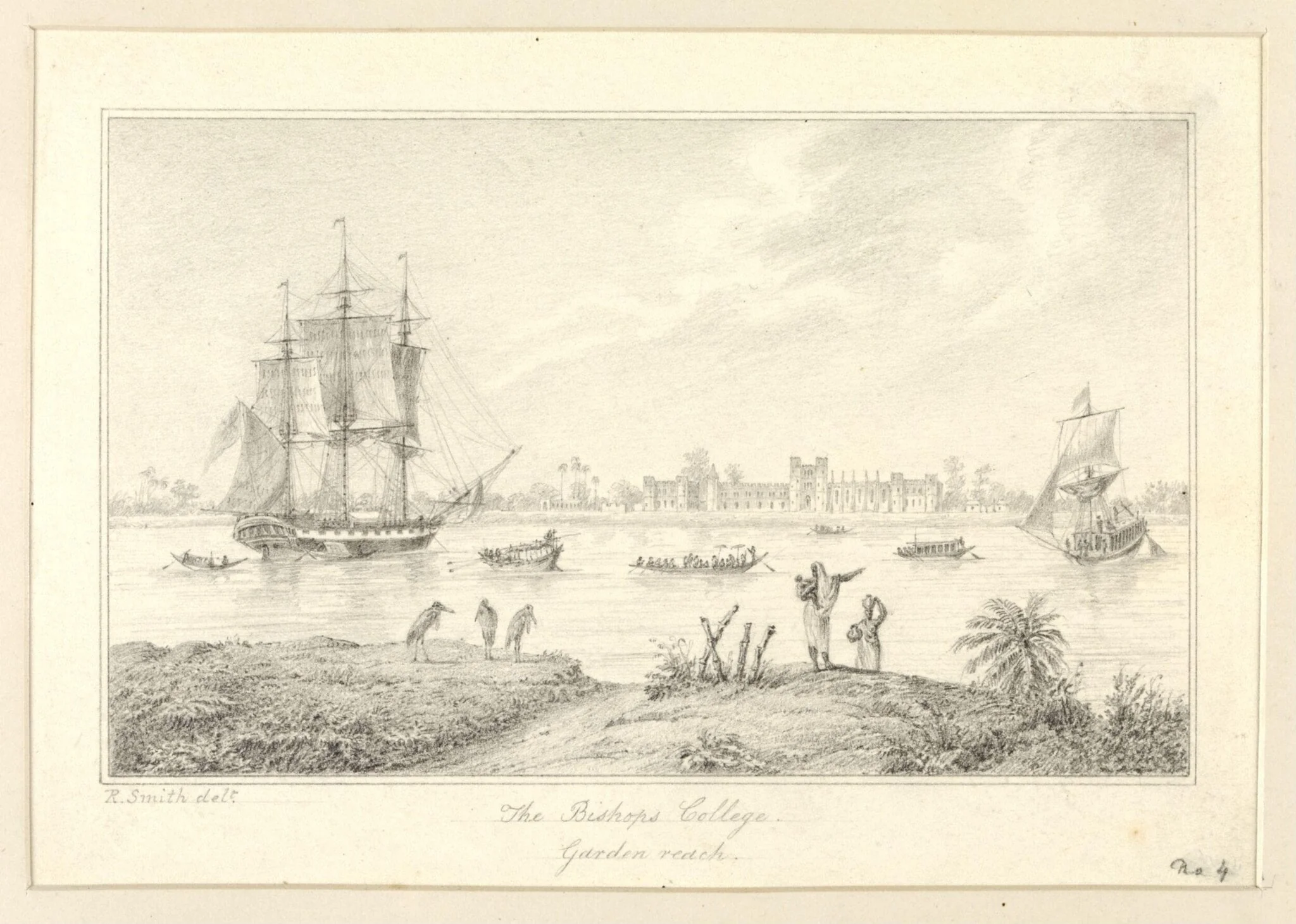 The Bishop's College, Garden Reach, Calcutta, by Robert Captain Smith, 1830