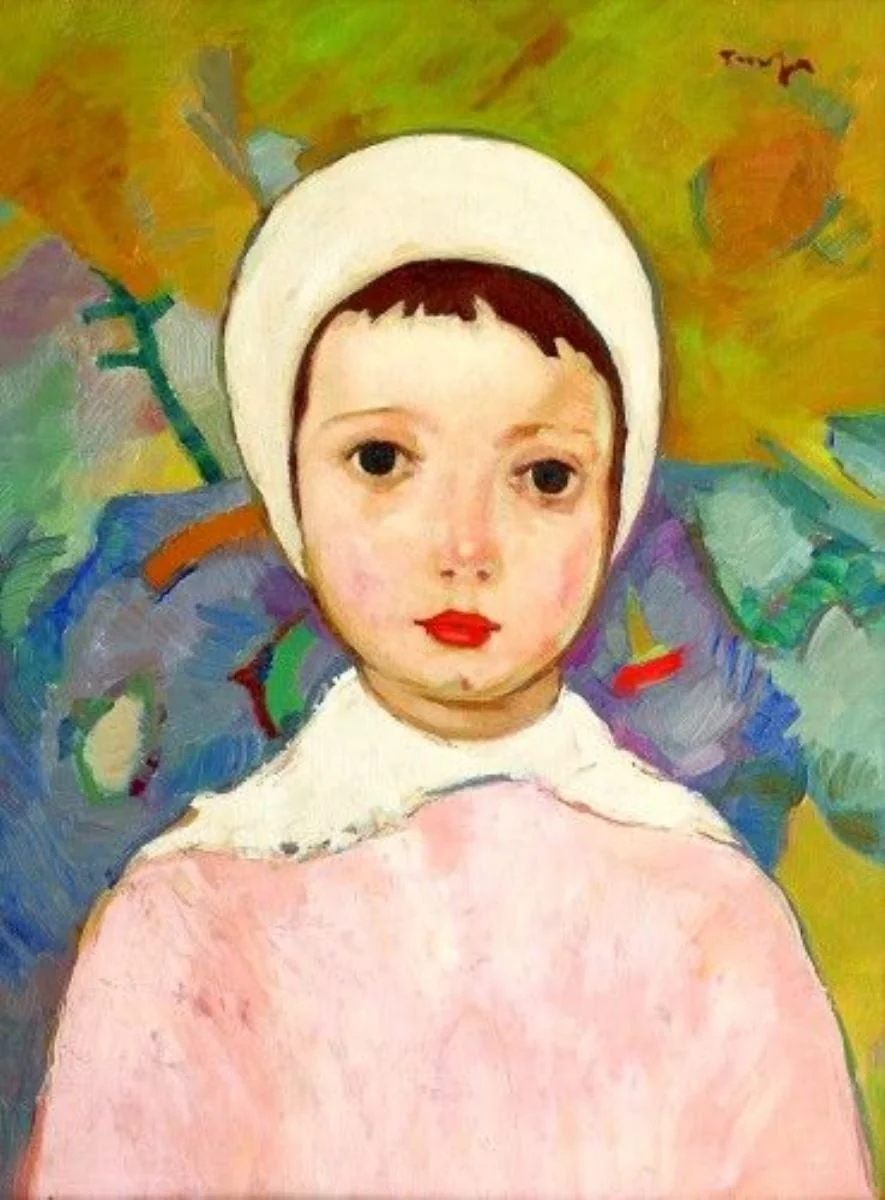 Fetiță în roz, by Nicolae Tonitza, unspecified