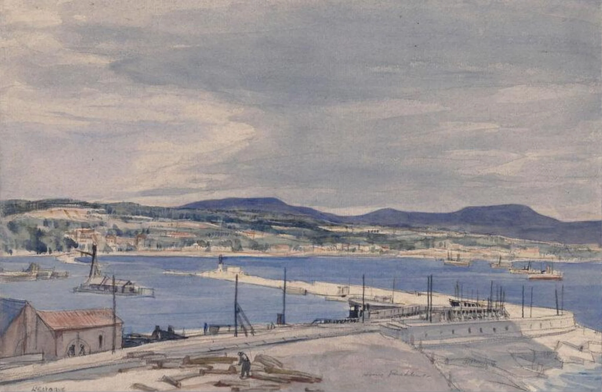 L'Estaque, by Henry Rushbury, watercolor, 1910