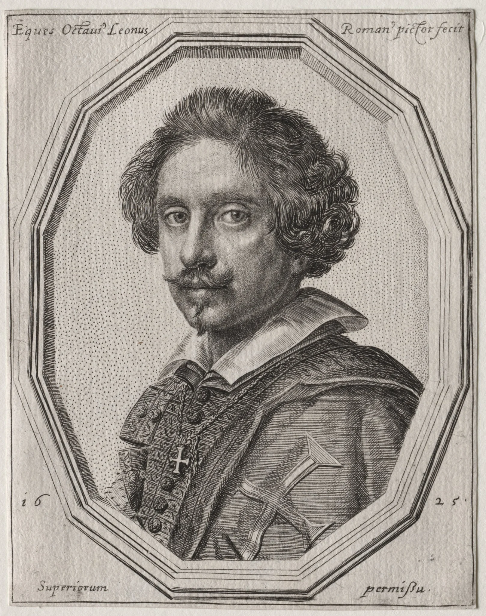 Self-Portrait, by Ottavio Leoni, 1625