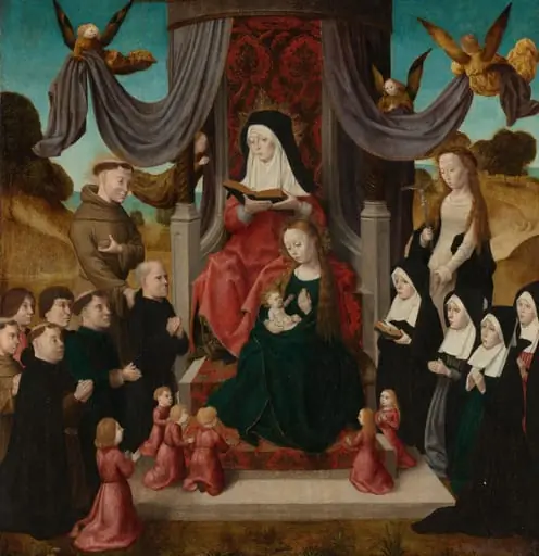 Virgin and Child with Saint Anne and Saints Francis and Lidwina, with Donors (Anna Selbdritt)