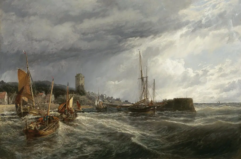 Fishing Boats Running Into Port: Dysart Harbour