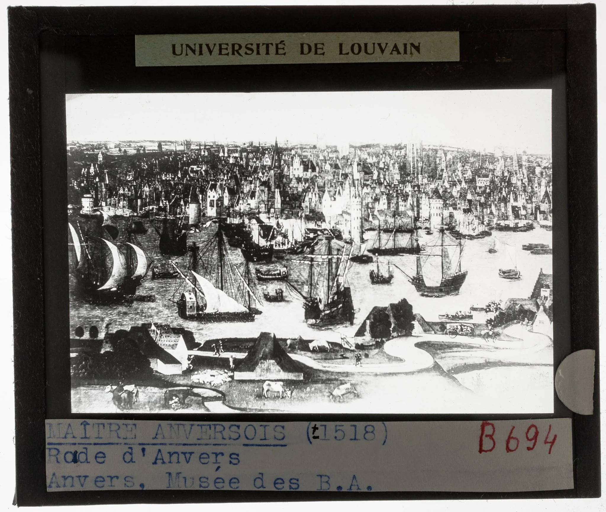 Anoniem. Gezicht op Antwerpen, by Unknown, unspecified, 1540