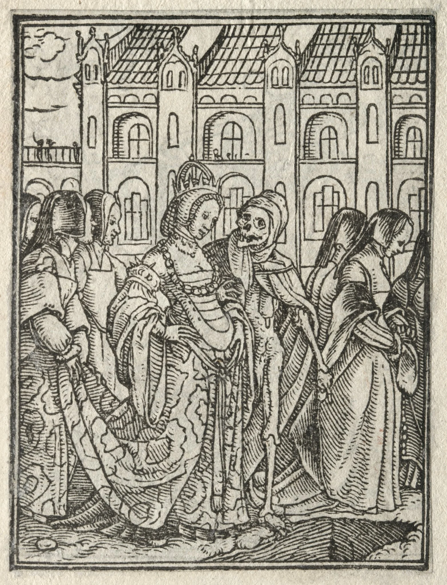 The Dance of Death:  The Cardinal; The Empress, by Hans Holbein the Younger, 1526