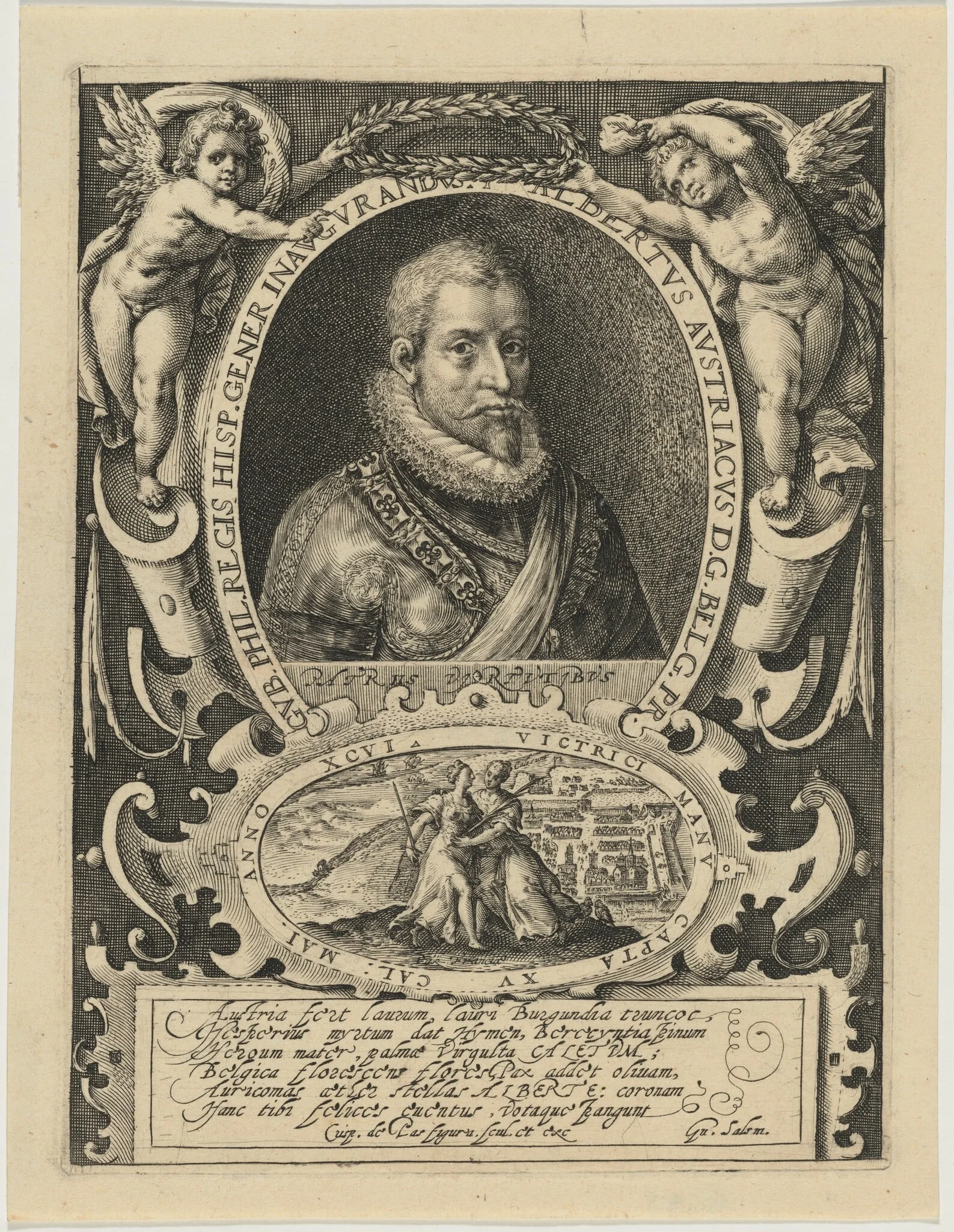 Albert of Austria, Archduke, by Crispijn van de Passe I, ink, 1601