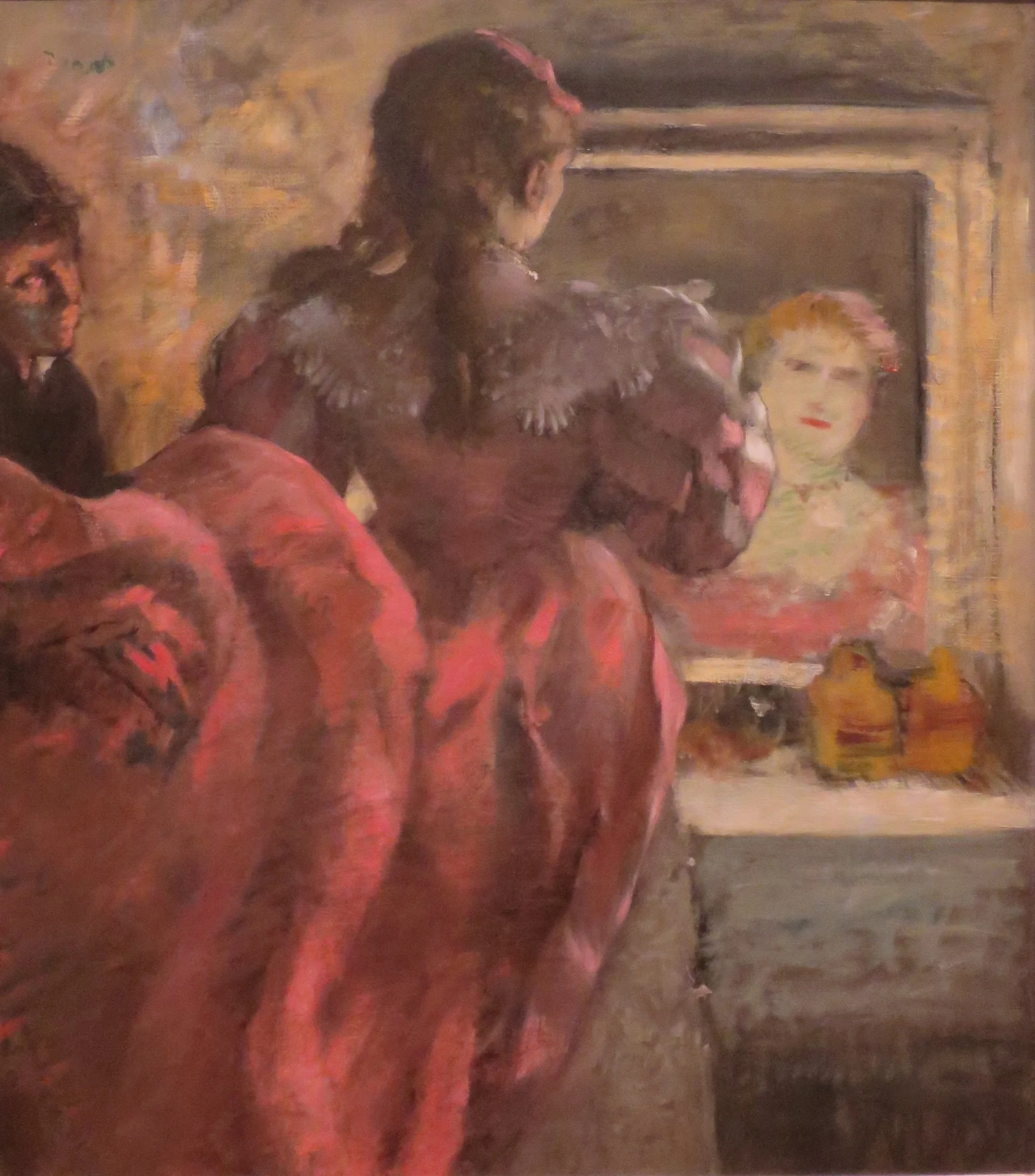 Actress in her Dressing Room, by Edgar Degas, oil, 1890