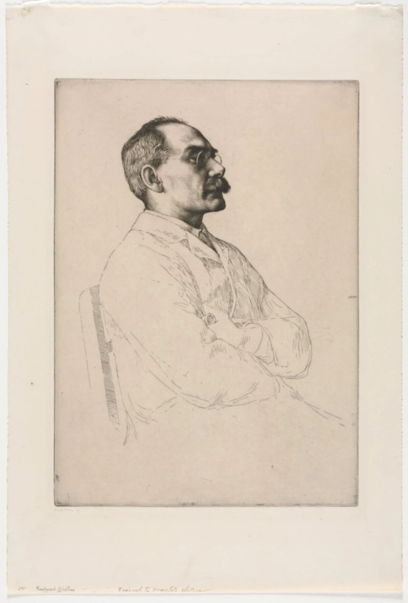 Sir Rudyard Kipling, by William Strang, 1898