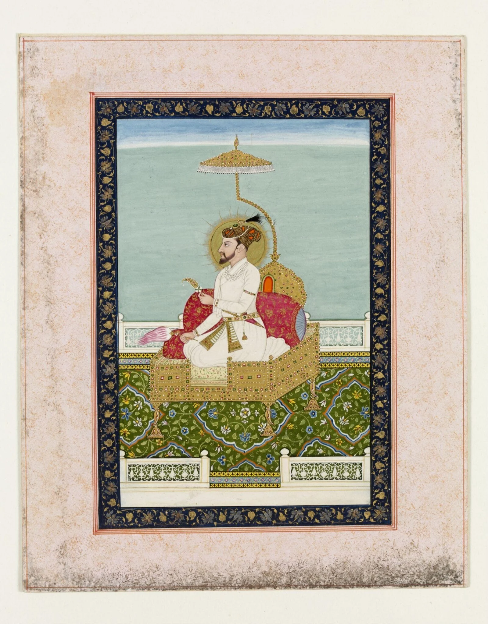 Shah Jahan, by Unknown, paint, 1840