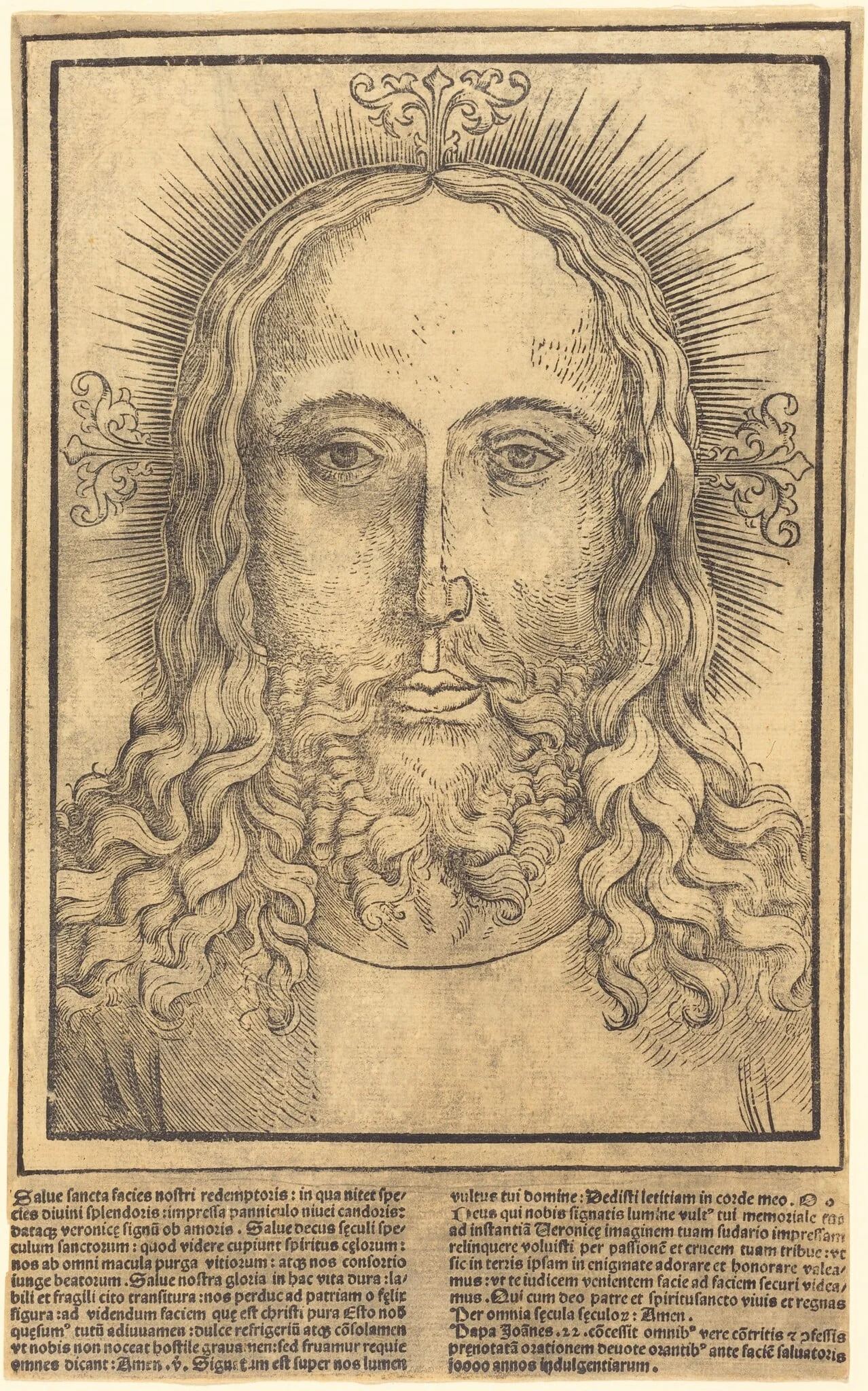 The Head of Christ, by German 15th Century, ink, 1505