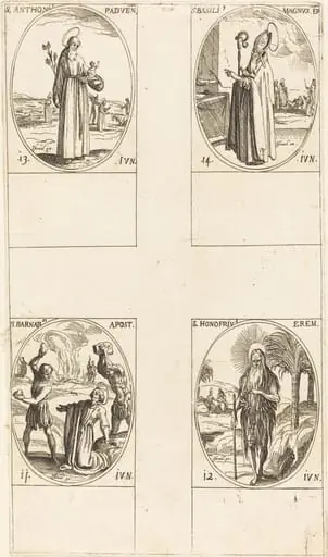 St. Barnabas, Apostle; St. Honofrius; St. Anthony of Padua; St. Basil the Great