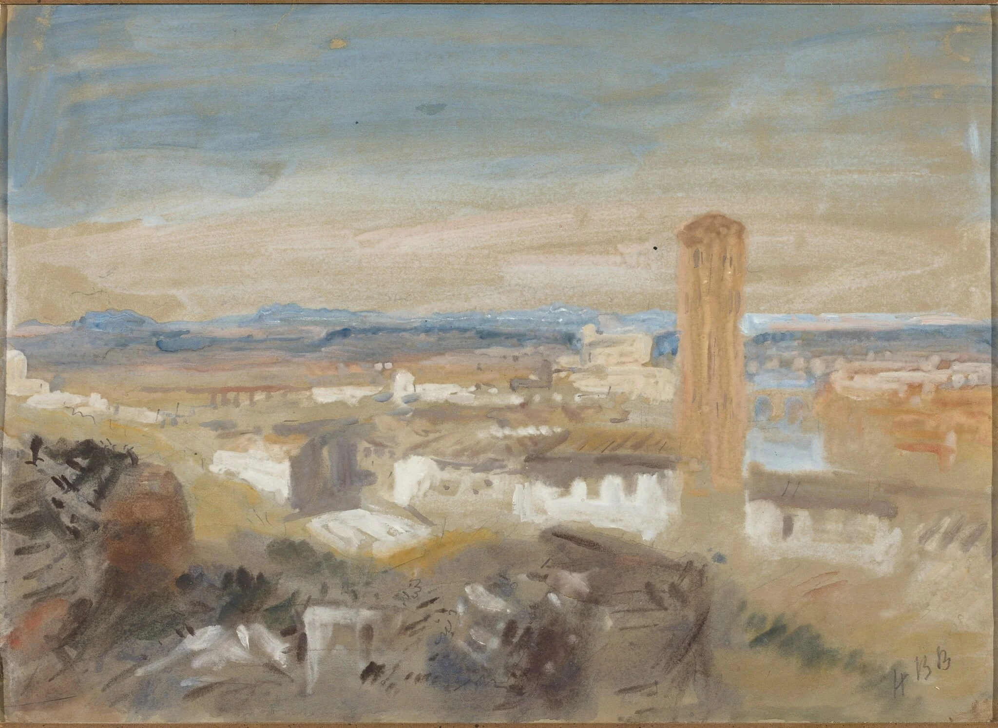 A Campanile among Ruins