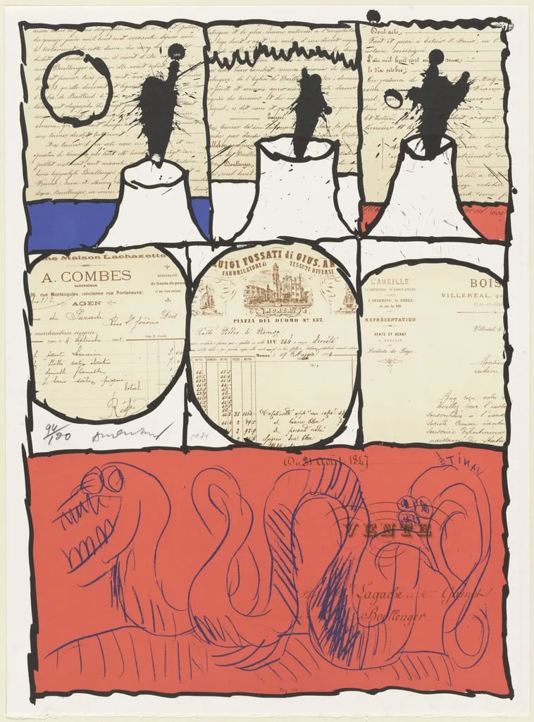 Untitled, by Pierre Alechinsky, ink, 1971