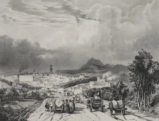 Vue generale de Riom, Auvergne