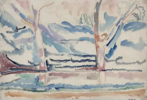 Landscape, Trees by a Pond