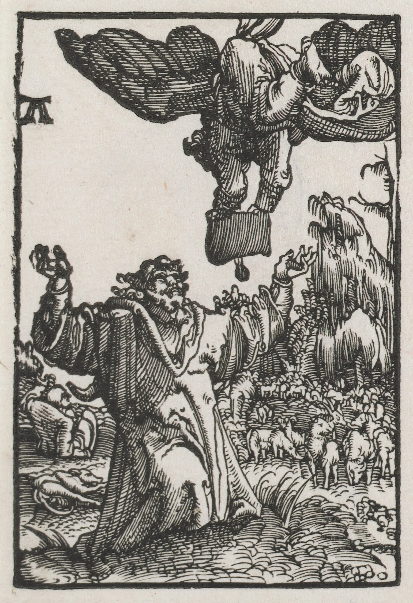 The Fall and Redemption of Man:  The Message of the Angel to Joachim, by Albrecht Altdorfer, 1515