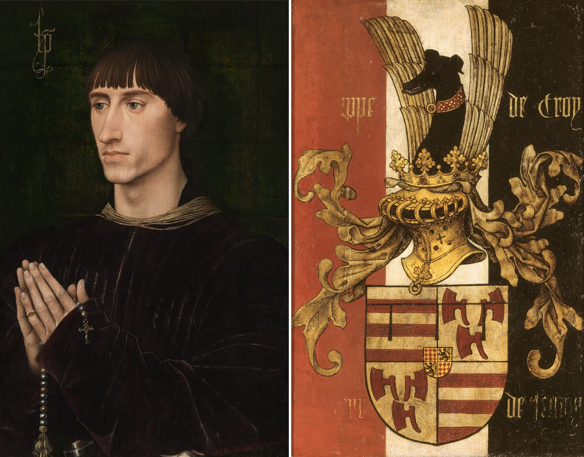 Diptych of Philippe de Croy, by Rogier van der Weyden, oil, 1460