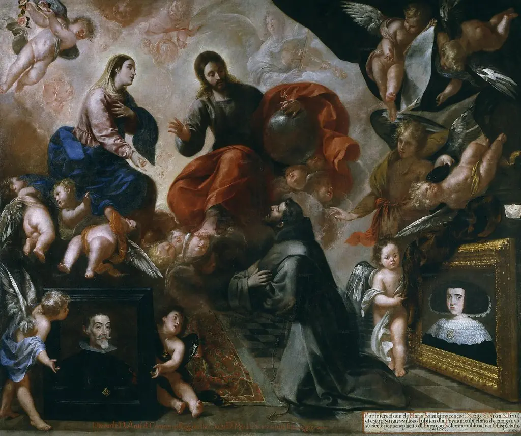 Saint Francis of Assisi in the Porziuncola with the Donors Antonio Contreras and María Amezquita