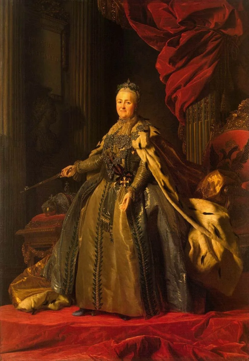 Portrait of Catherine II, by Alexander Roslin, oil, 1788