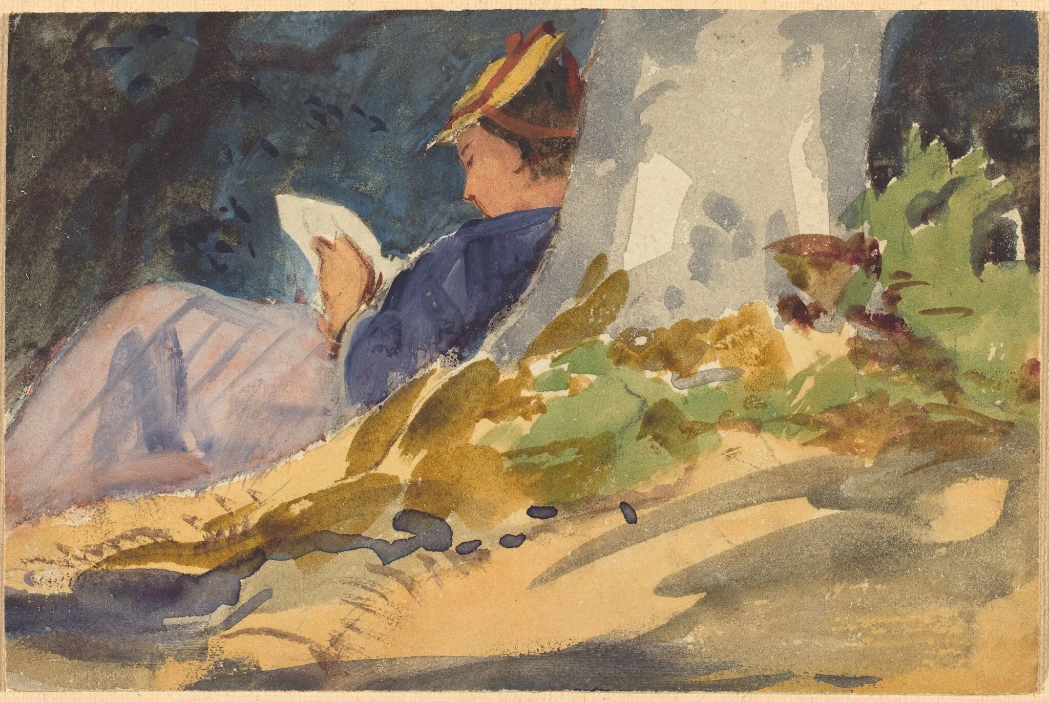 Resting, by John Singer Sargent, graphite, 1885