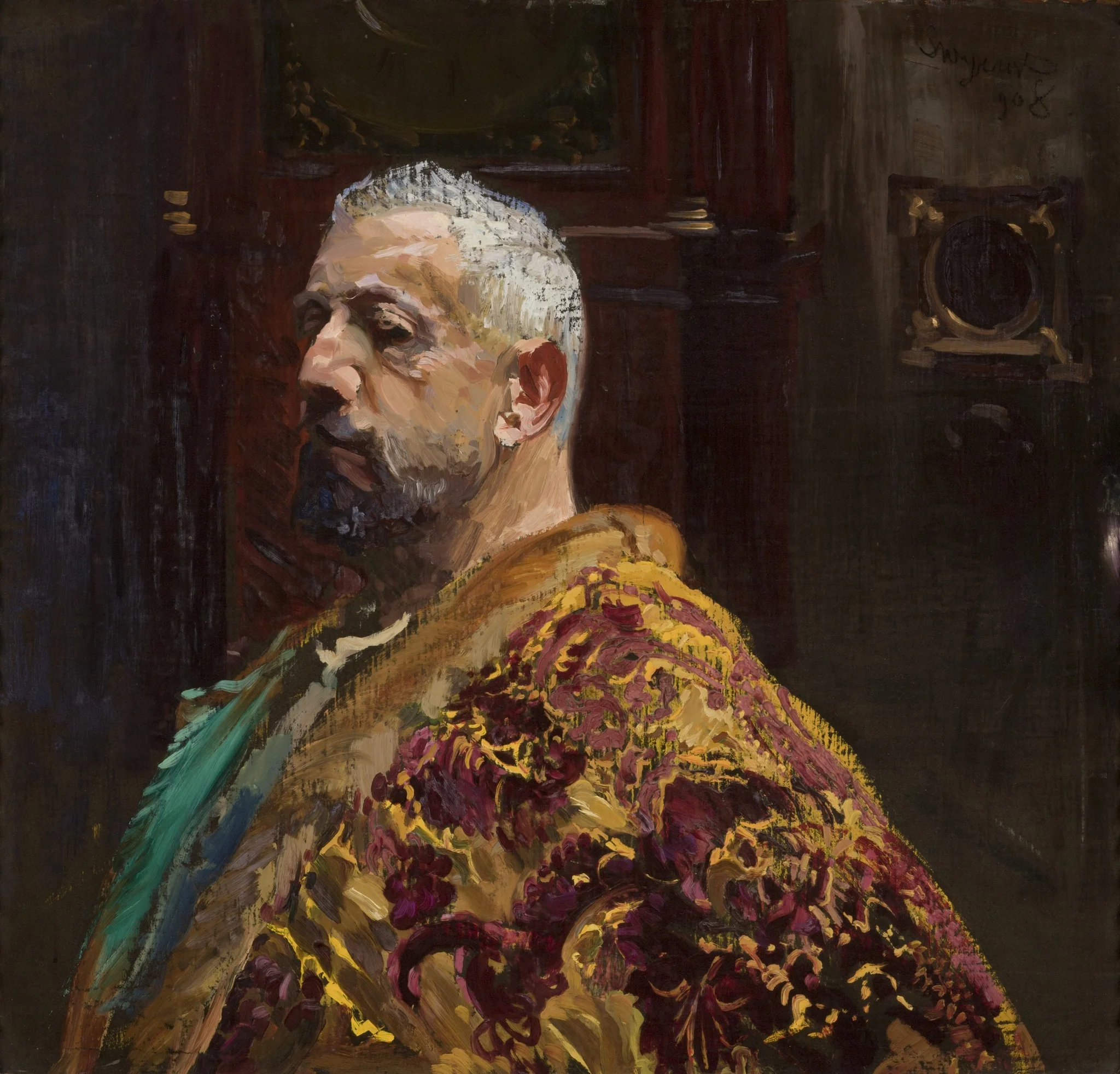 Portrait of Erazm Barącz, by Leon Wyczółkowski, oil, 1908