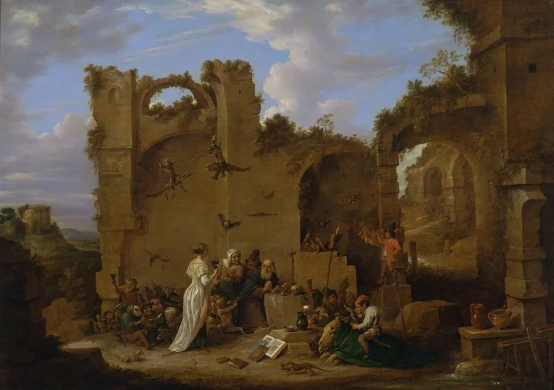 The Temptation of Saint Anthony (NMWA), by David Teniers the Younger, oil, 1670
