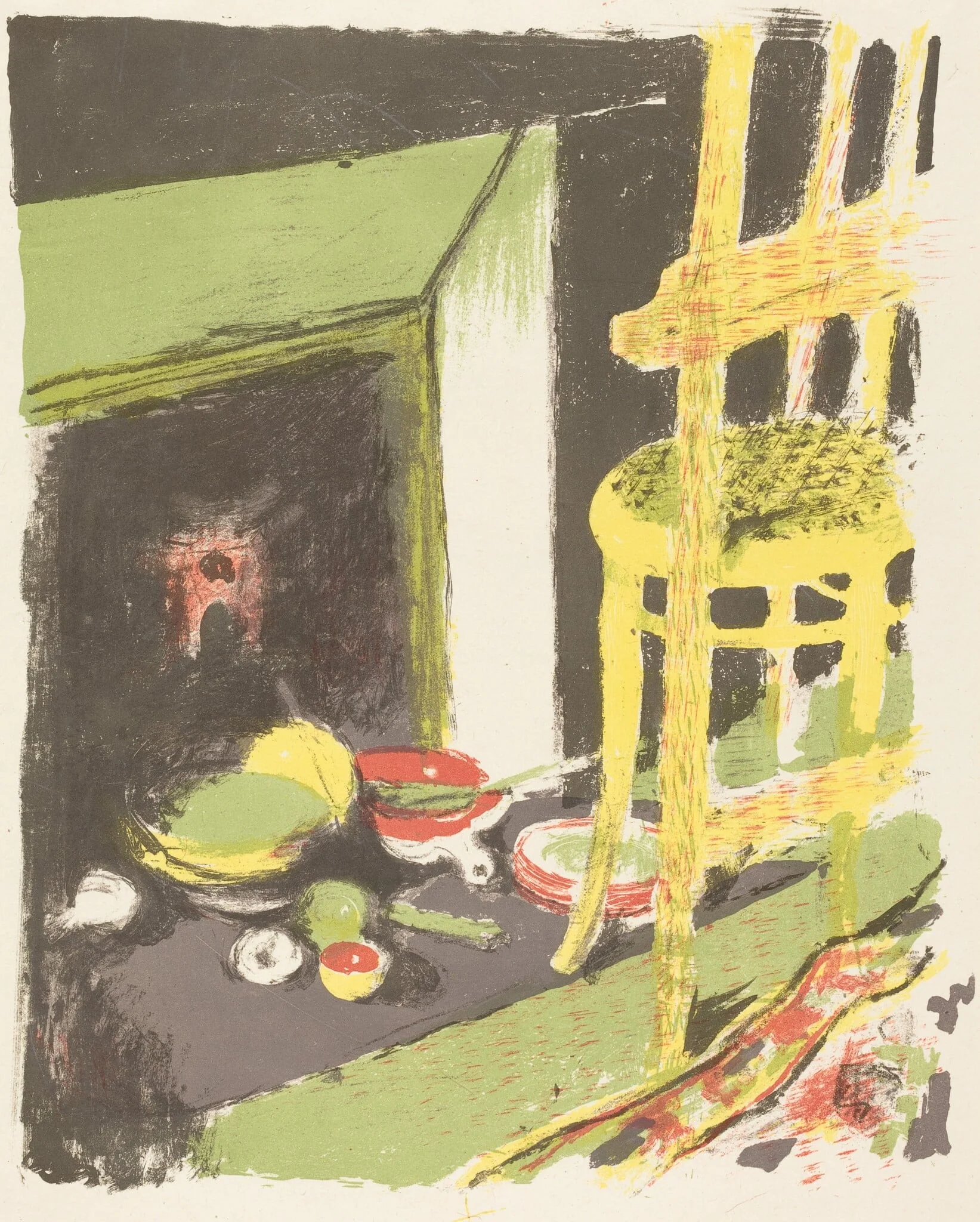 The Hearth (L'atre), by Édouard Vuillard, ink, 1899