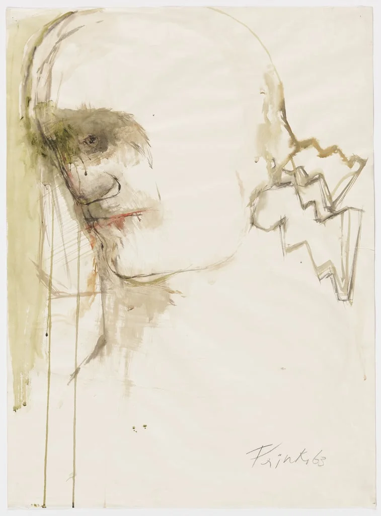 Untitled, by Elisabeth Frink, watercolor, 1963